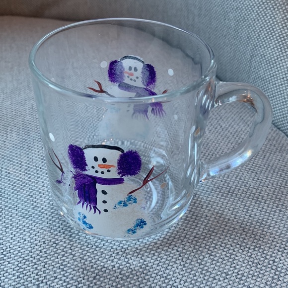 Luminarc 4 Christmas Snowman Cups/Mugs - Picture 10 of 10
